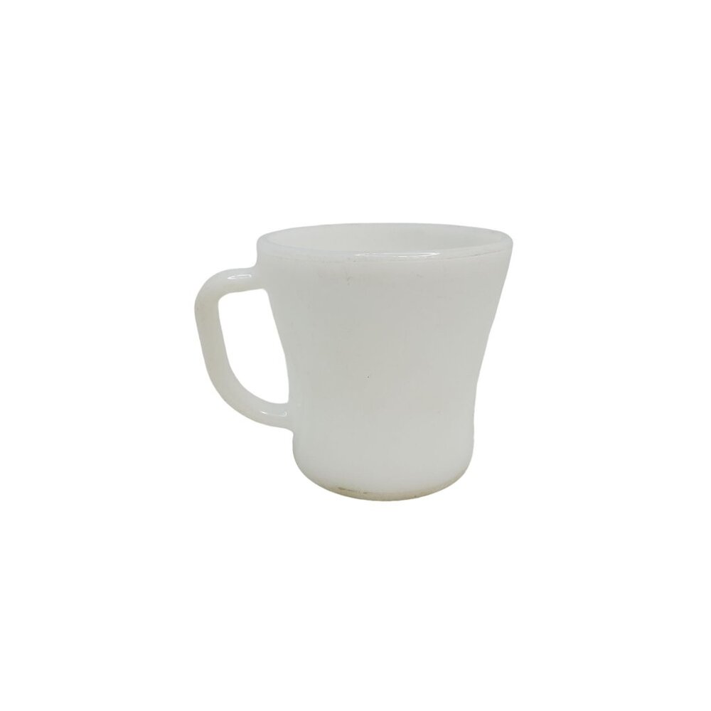 vintage 1950s federal heat proof milk glass coffee cup, mug